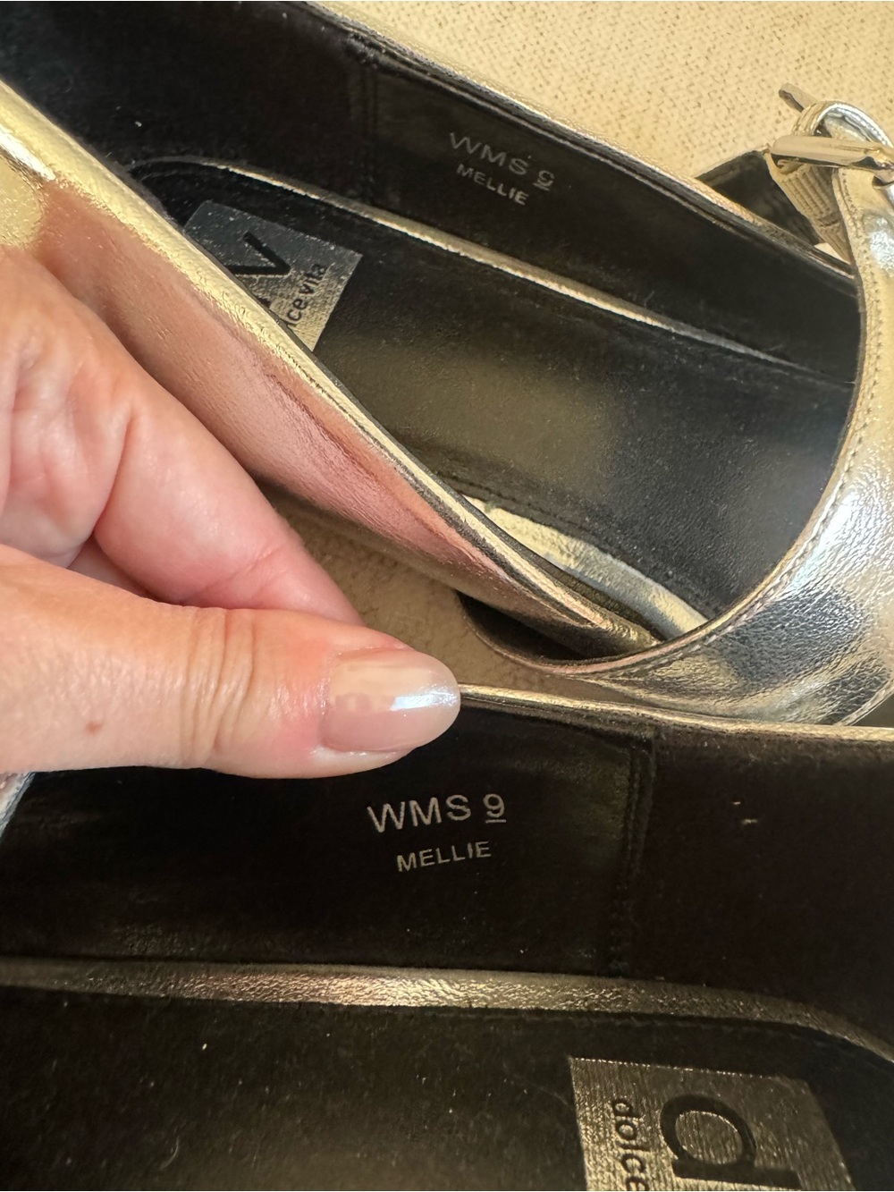 Dolce Vita // Metallic Silver Mellie Ballet Flats - Picture 3 of 5